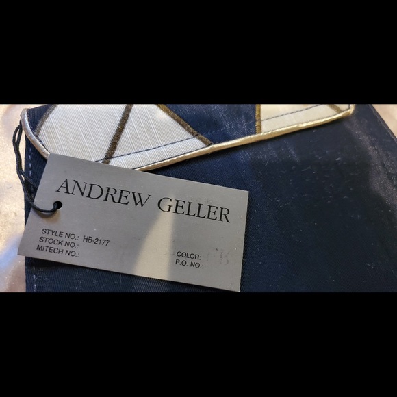 Andrew Geller Red Black and White formal shoes & handbag w/strap set - Picture 14 of 16